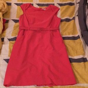 Coral/orange cap sleeve dress size 14
